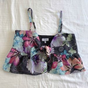 Self-tie crop top